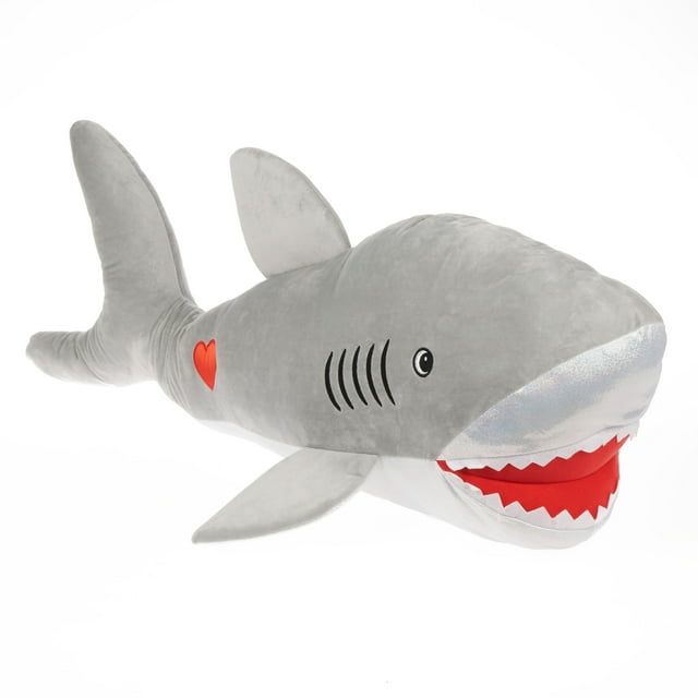 WAY TO CELEBRATE! 40" Valentine's Day Floppy Shark Plush Toy