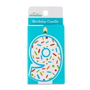 Multicolor Confetti Number 9 Birthday Candle, by Way To Celebrate