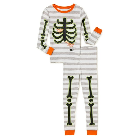 WAY TO CELEBRATE! Boys Long Sleeve Cotton Tight Fit Pajama Pant Set, 2-Piece, Sizes 4-10