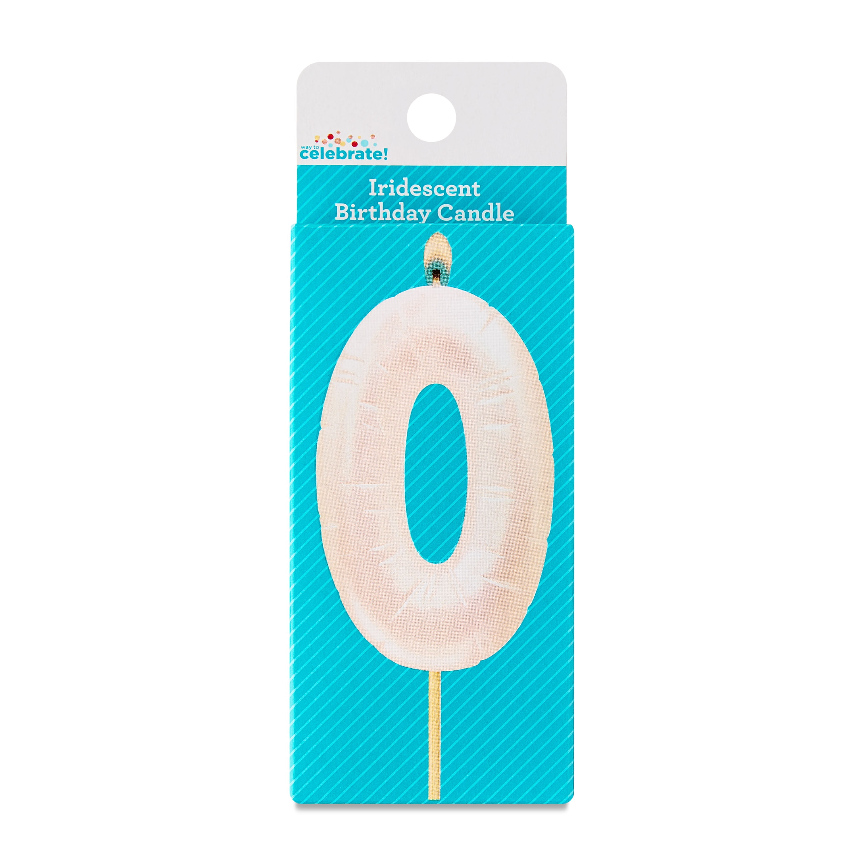 Iridescent Number 0 Birthday Candle, by Way To Celebrate