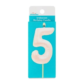Iridescent Number 5 Birthday Candle, by Way To Celebrate