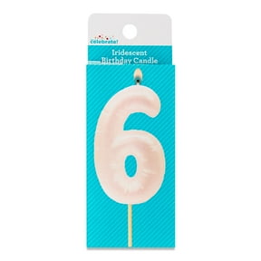 Iridescent Number 6 Birthday Candle, by Way To Celebrate