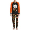 thumbnail image 1 of WAY TO CELEBRATE! Long Sleeve Crew Neck Graphic Print Pajamas (Men's) 2 Piece Set, 1 of 6