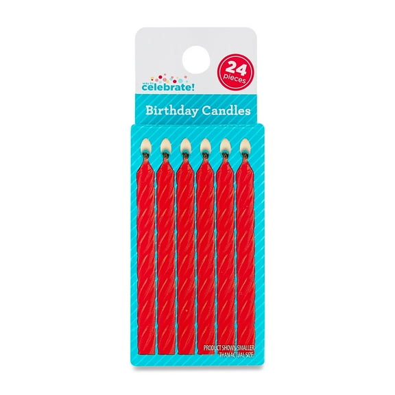 Red Spiral Birthday Candles, 24 Count, by Way To Celebrate
