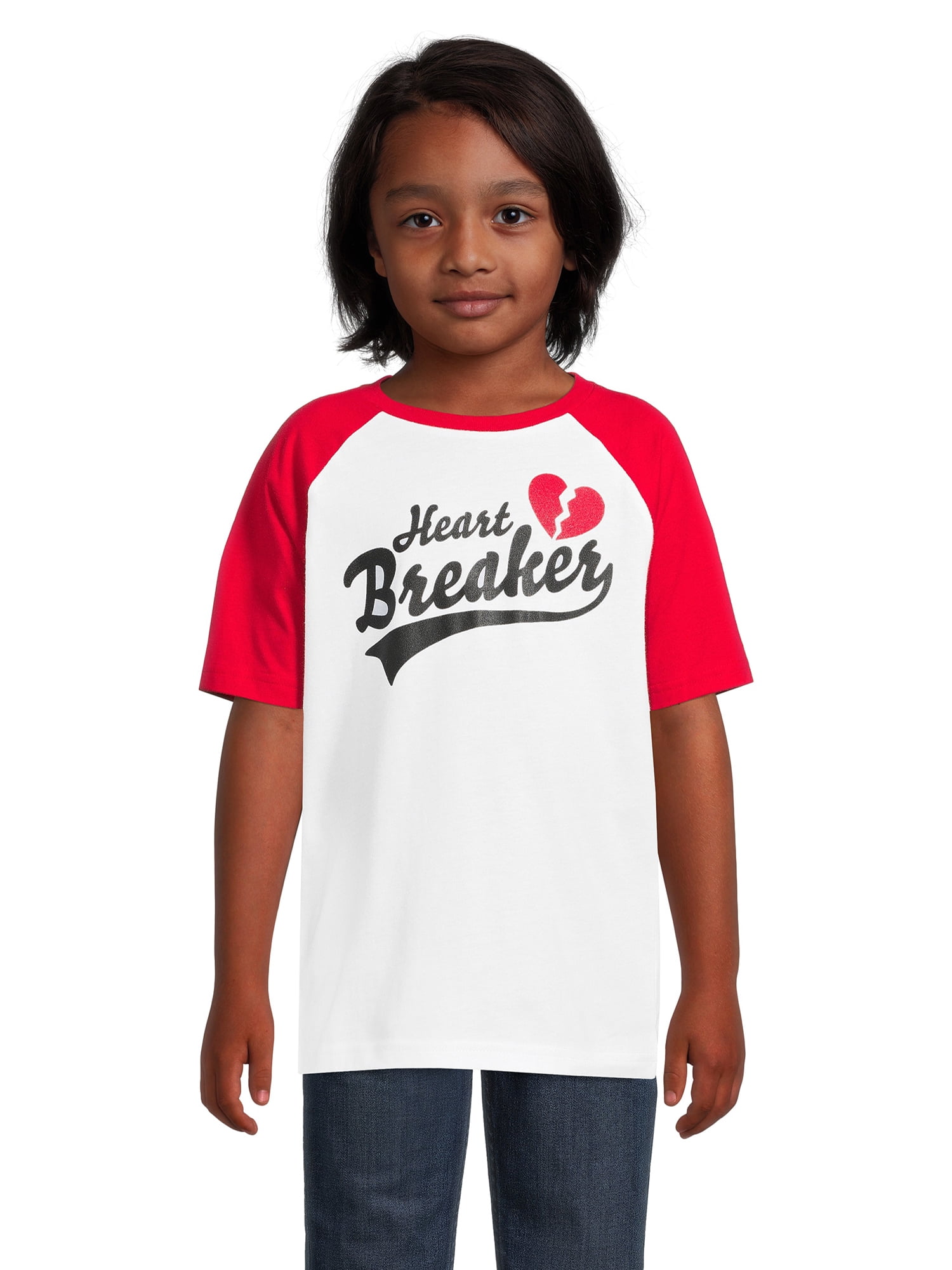 Way to Celebrate Boys Valentine s Day Short Sleeve Graphic Tee Sizes 4 18