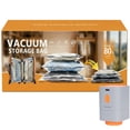 thumbnail image 1 of WAYCOM Vacuum Storage Space Saver Bags with Cordless Electric Pump, 15 Pack Travel Compression Bags for Clothes, Comforters, 1 of 12