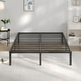 thumbnail image 1 of WAYES Queen Bed Frame, 14 Inch High Platform Bed Frame with Storage, Minimal Queen Size Metal Bed Frame, Heavy Duty, No Box Spring Needed, Noise-Free, Easy Assembly, Black, 1 of 7