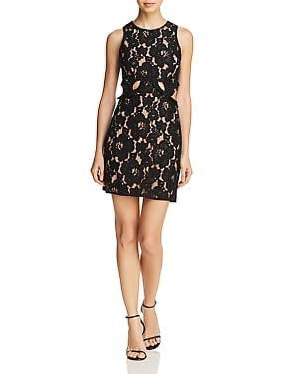 WAYF Women's Drake Cutout Lace Dress in Black/Nude (Large) - Walmart.com