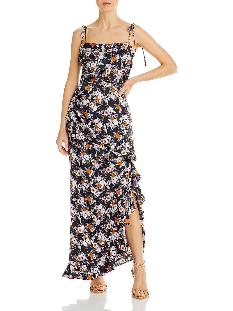 WAYF Women's Asymmetric Satin Floral Whirlwind Sheath Dress in Polyester - Walmart.com WAYF Women's Asymmetric Satin Floral Whirlwind Sheath Dress in Polyester - Walmart.com