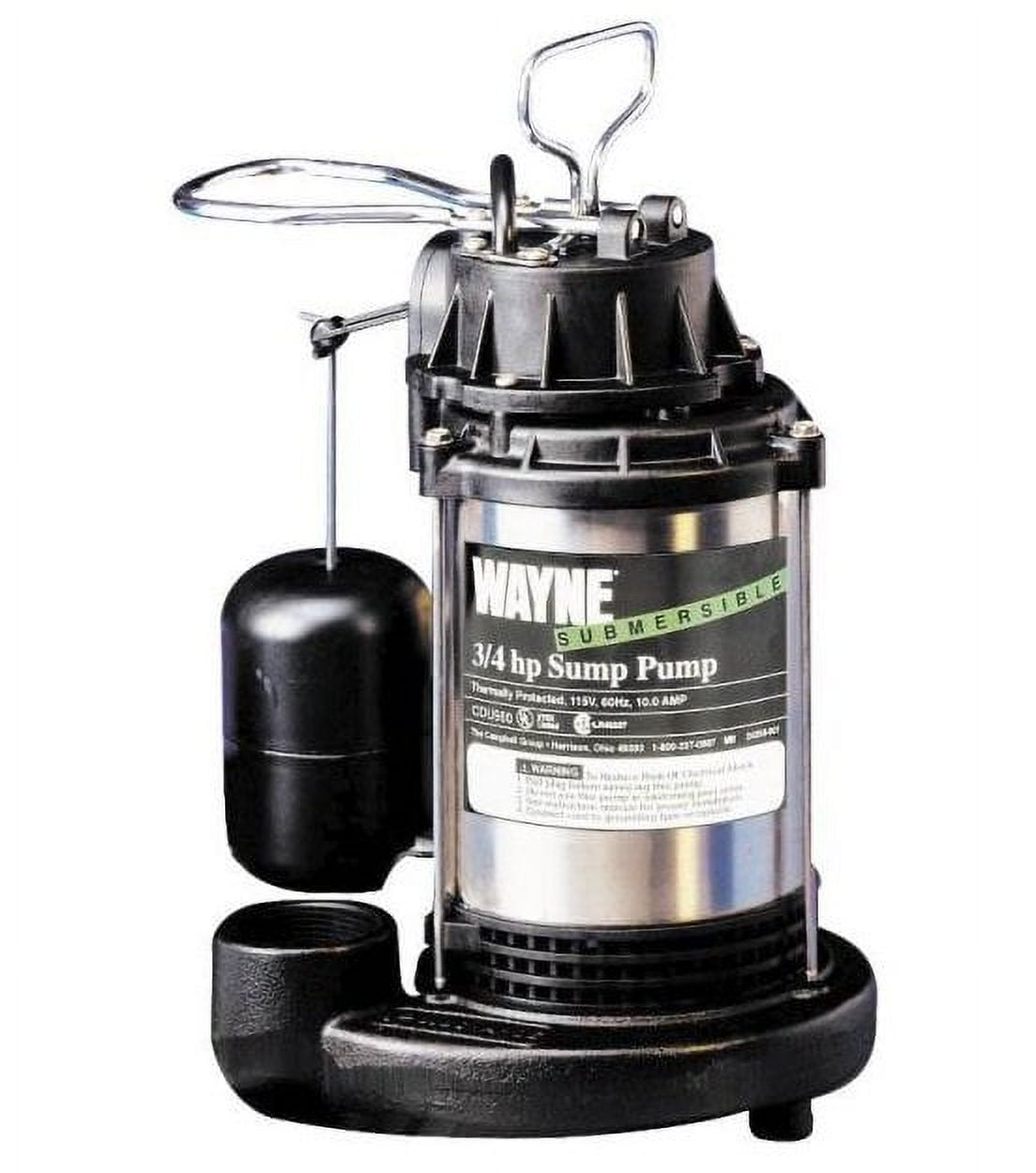 WAYNE CDU980E 3/4 HP Stainless Steel Sump Pump