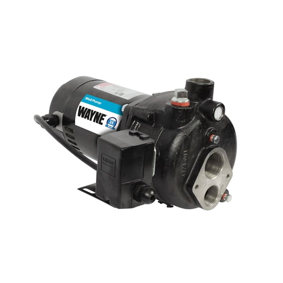 WAYNE Jet Well Pump CWS75 - 0.75 HP Cast Iron, Heavy Duty - Black
