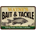 thumbnail image 1 of WAYNE'S Bait & Tackle Sign 12 x 18 Matte Finish Metal 112180016075, 1 of 1