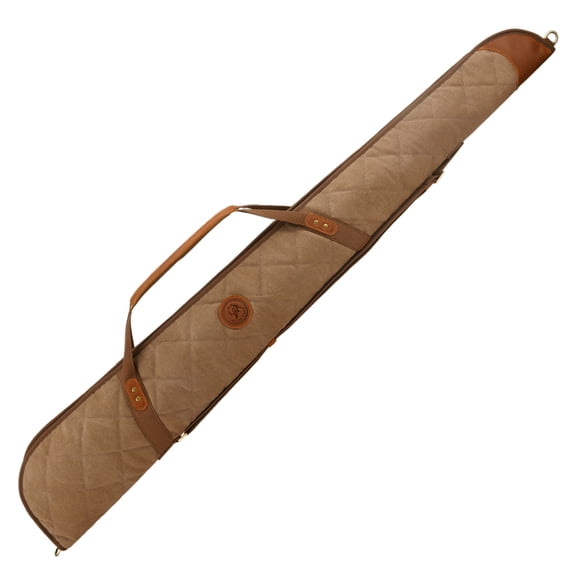 WAYNE'S DOG 41" / 55" Soft Gun Case for Rifle & Shotgun, Canvas Leather Embroidered Gun Storage Bag for Bolt-Action Rifles, Break-Action Shotguns Fit Guns Without Scope