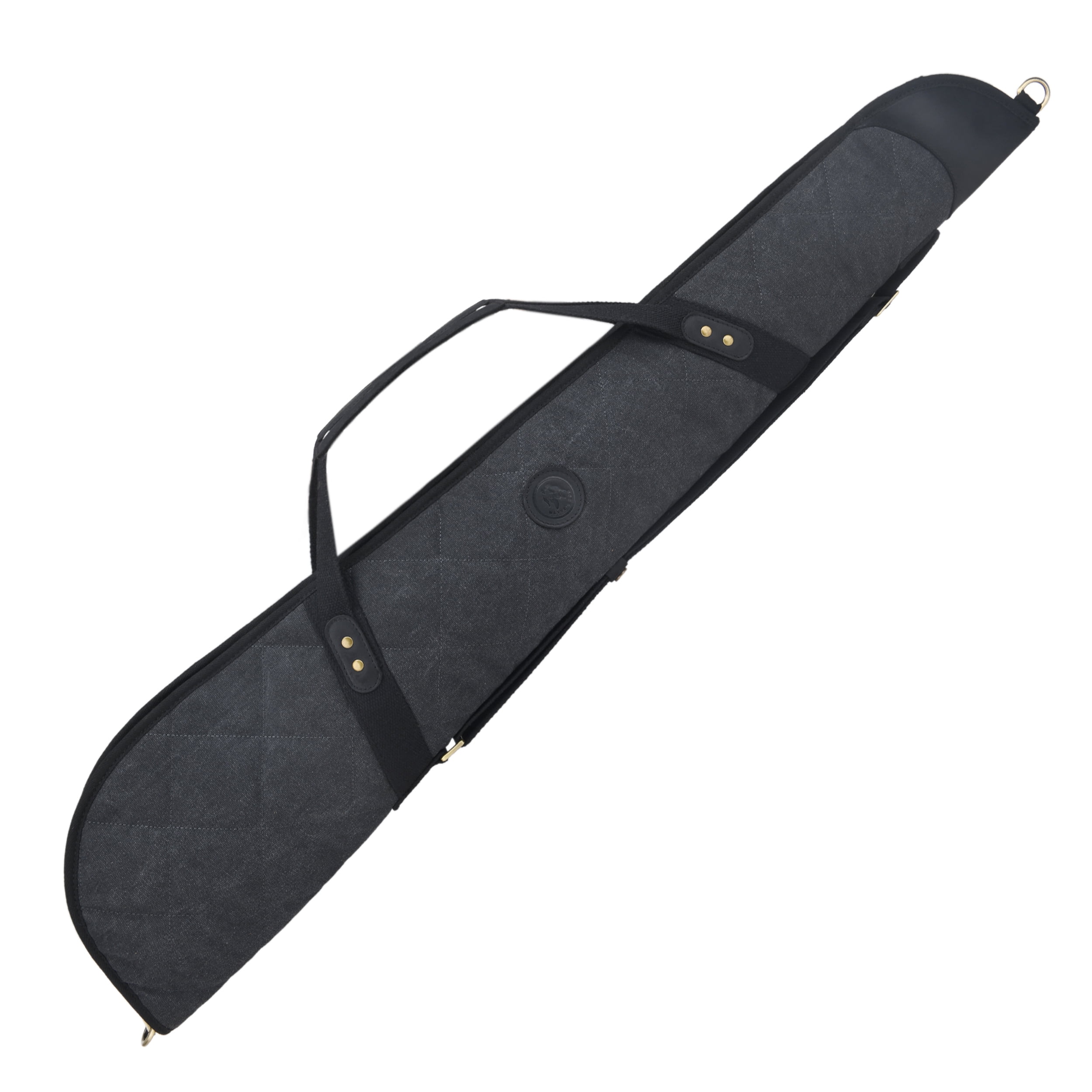 WAYNE'S DOG 41" / 55" Soft Gun Case for Rifle & Shotgun, Canvas Leather Embroidered Gun Storage Bag for Bolt-Action Rifles, Break-Action Shotguns Fit Guns Without Scope