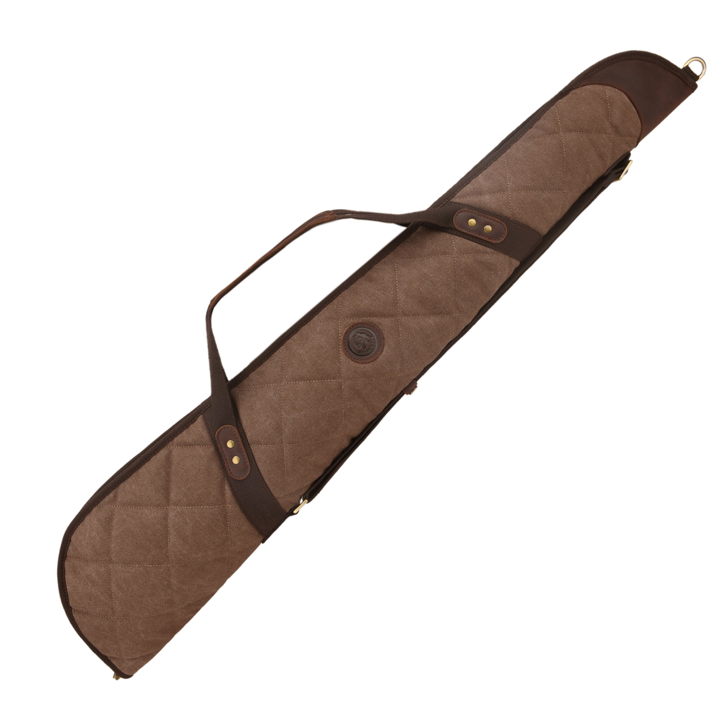 WAYNE'S DOG 41" / 55" Soft Gun Case for Rifle & Shotgun, Canvas Leather Embroidered Gun Storage Bag for Bolt-Action Rifles, Break-Action Shotguns Fit Guns Without Scope