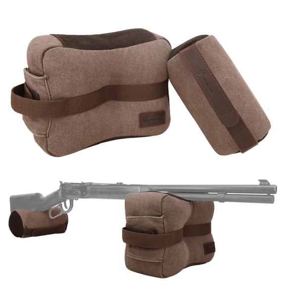 WAYNE'S DOG Canvas Shooting Rest Bags Set, Unfilled Rest Front & Rear Support Sandbag, Gun Stand Holders