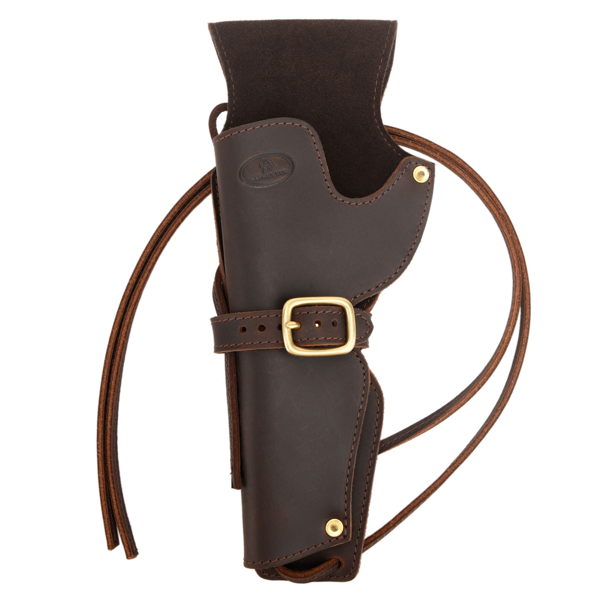 WAYNE'S DOG Handmade Holster Full Leather Western Cowboy Revolver Cover COFFEE