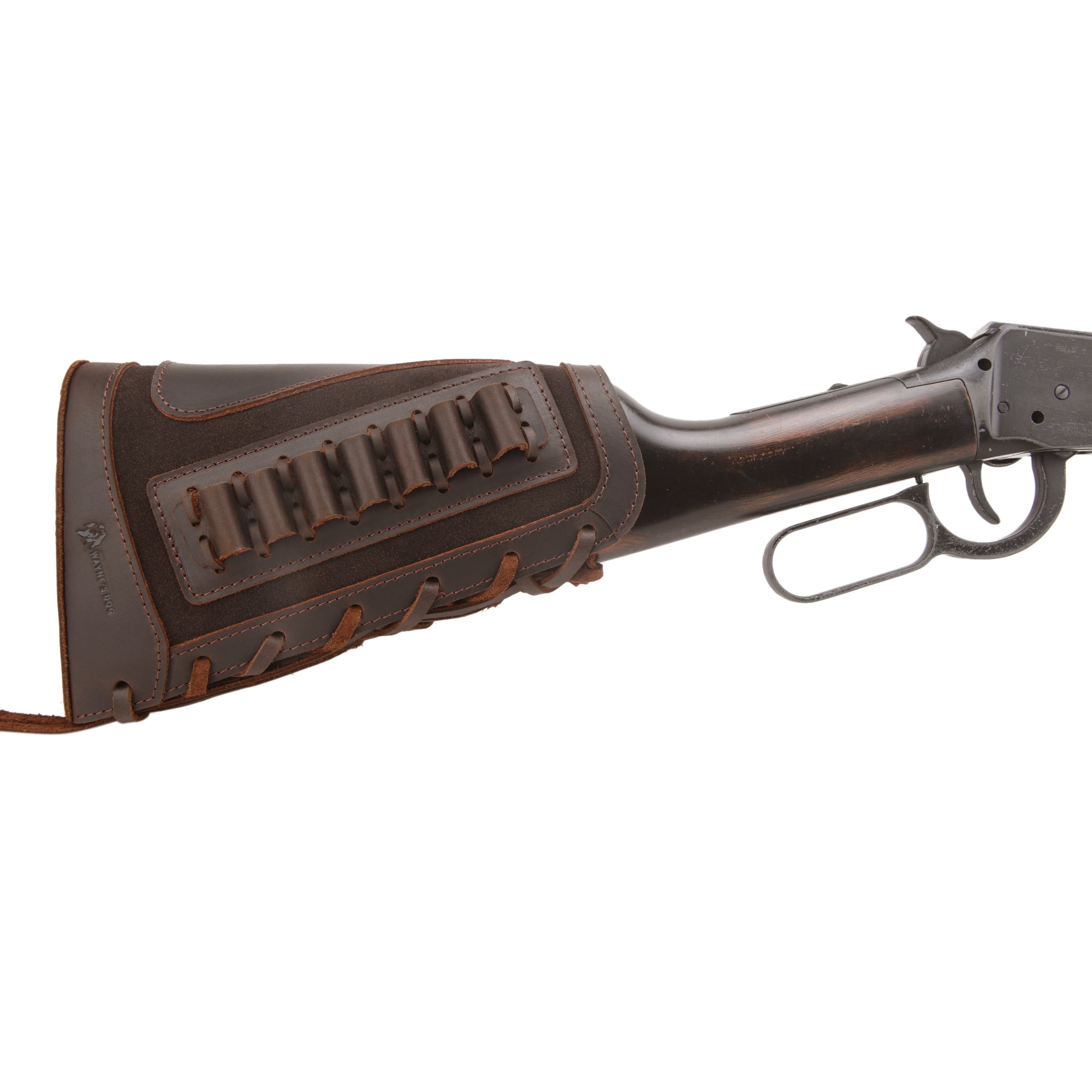 WAYNE'S DOG Leather Rifle Cheek Rest Pad Buttstock Gun Cover .357 .30/30 Hunting Shooting