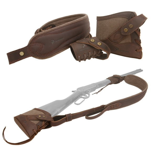 WAYNE'S DOG No Drill Canvas Rifle Recoil Pad Buttstock, Gun Sling with Barrel Mount