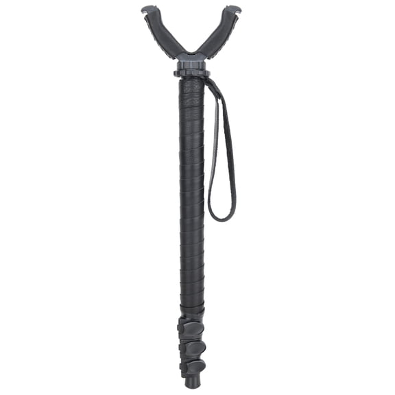 WAYNE'S DOG Shooting Stick Monopod Gun Rifle Shooting Rest with V Yoke, Leather Wrap Cover, Adjustable