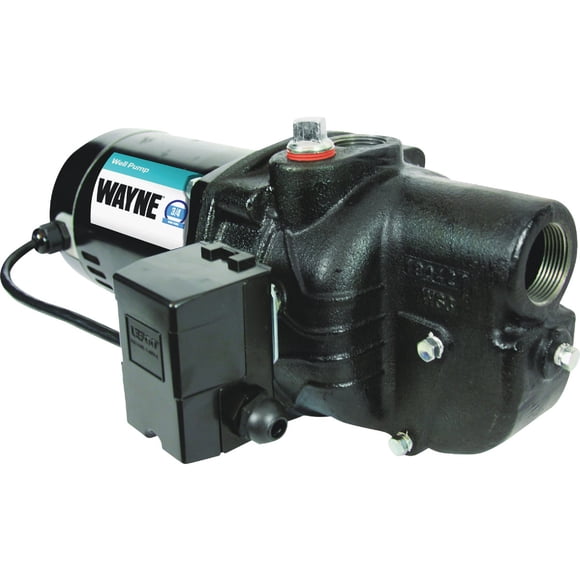 WAYNE SWS75-3/4 HP Cast Iron Shallow Jet Well Pump - Up to 510 Gallons Per Hour - Heavy Duty Shallow Well Pump