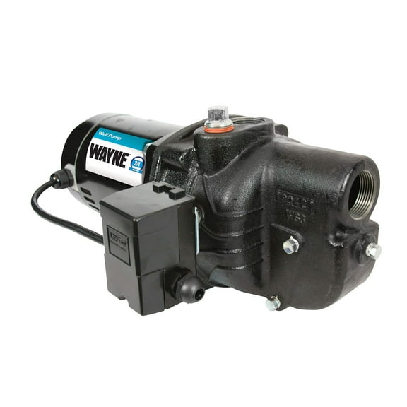 WAYNE SWS75-3/4 HP Cast Iron Shallow Jet Well Pump - Up to 510 Gallons Per Hour - Heavy Duty Shallow Well Pump