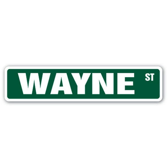 WAYNE Street Sign Childrens Name Room Sign | Indoor/Outdoor | 30" Wide