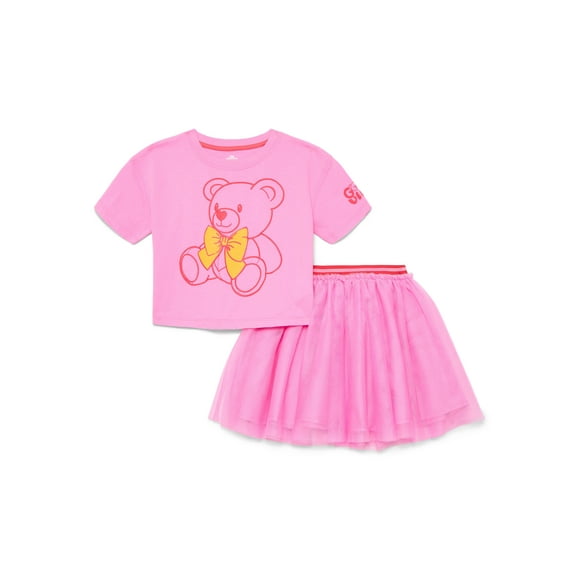 Valentine's Day Toddler Girls Graphic Crewneck Top and Skirt Set from Way to Celebrate, Sizes 12M-5T