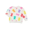 thumbnail image 1 of Valentine's Day Toddler Girls Allover Print Crewneck Sweatshirt from Way to Celebrate, Sizes 12M-5T, 1 of 6