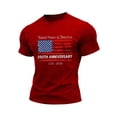 thumbnail image 1 of WAYUTE 250 Anniversary USA Shirt for Man National Flag Colors Patriotic Graphic Short Sleeve Commemorative Tee Casual 4th of July T-Shirts, 1 of 3