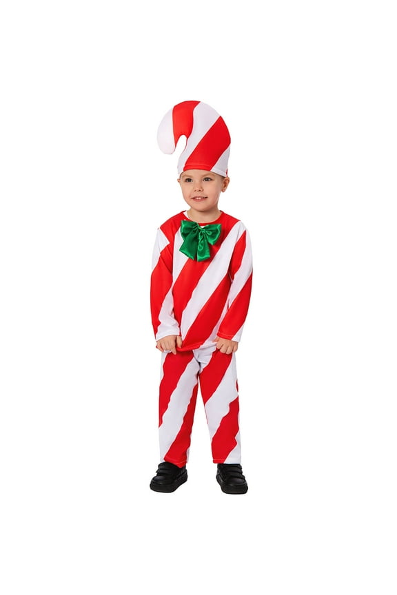 Baby Boy Outfits Red White Striped Color Patchwork Long Sleeve Top and Pants with Hat 3 Piece Outfits Set Party for Performance Theme Events