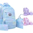 thumbnail image 1 of WAYUTE Backpack for Kids 3 Pcs Backpack Set for Girls Large Capacity Tie Dye Rucksack for Elementary Students Waterproof Bookbag Casual School Activities, 1 of 4