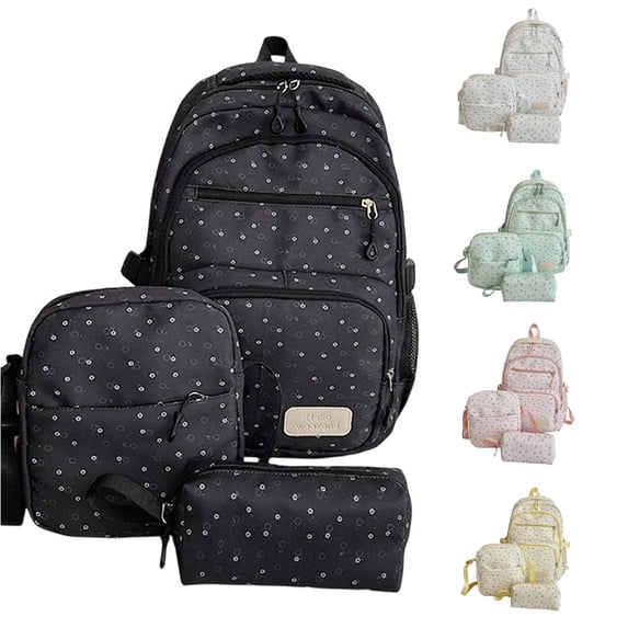 WAYUTE Backpack for Kids Back to School 3 Pcs Backpack Set for Girls Cute Pattern with Large Capacity Lightweight Daily Use Bookbag Casual School Activities