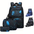 thumbnail image 1 of WAYUTE Backpack for Kids Back to School 3 Pcs Sky Print Backpack Set Spacious Everyday with Matching Lunch and Pencil Bag for Boys Bookbag Casual School Activities, 1 of 4