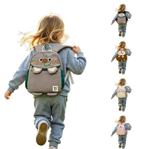 WAYUTE Backpack for Kids Back to School Backpacks Cartoon Animal Design Toddler Lightweight Waterproof Commuting Daily Use Bookbag Casual Outdoor Travel