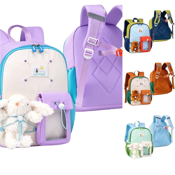 WAYUTE Backpack for Kids Cartoon Patchwork Color Backpacks for Kindergarten Preschool Toddlers Lightweight Large Capacity Cute Bookbag Casual School Activities