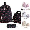thumbnail image 1 of WAYUTE Backpack for Kids Lightweight Floral Bow 3 Pcs Backpack Set for Spacious Everyday Use with Comfortable Straps for Commuting Bookbag Casual Outdoor Travel, 1 of 6