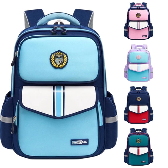 WAYUTE Backpack for Kids Back to School Backpacks Large Capacity Zip Up Daypack Toddler Lightweight Patchwork Color Bookbag Casual School Activities