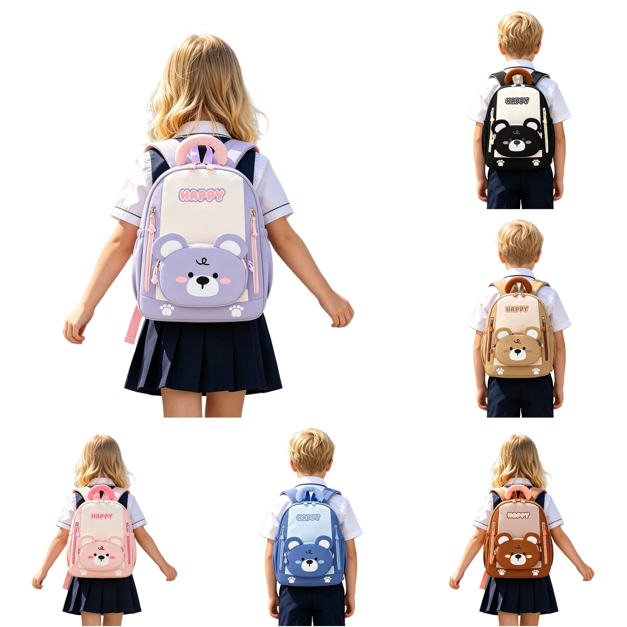 Mochila para niños para la escuela, con gran capacidad y diseño de dibujos animados, para uso diario de niños pequeños, casual para actividades escolares