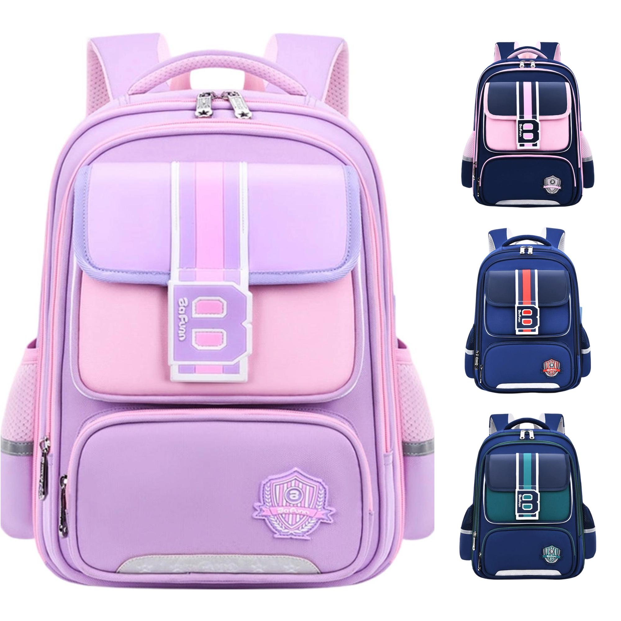 Mochila para niños para regreso a clases, para primaria, gran capacidad, con cierre, moderna y versátil, casual para exteriores