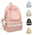 thumbnail image 1 of WAYUTE Backpack for Kids Lace Trim Star Print School Zip Up Backpacks for Girls Lightweight Fashion Large Capacity Bookbag Casual School Activities, 1 of 5