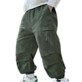 thumbnail image 1 of WAYUTE Boys Cargo Pants with Multiple Pockets Casual Joggers for Kids Comfort Outdoor Play and School Wear Durable Twill for Daily Wear, 1 of 7