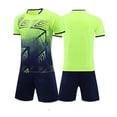 thumbnail image 1 of WAYUTE Boys Children's Football Uniform Set Short Sleeve Crew Neck Stretchy Fit Soccer Shirt for Kids Sports Outfit Casual Outfit Sets, 1 of 6