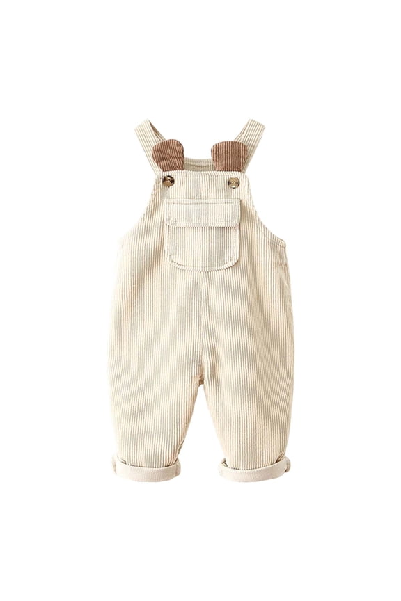 Boys Corduroy Overalls Dungarees for Toddlers and Kids Soft Comfortable Durable Overall Pants with Adjustable Straps for Casual Wear