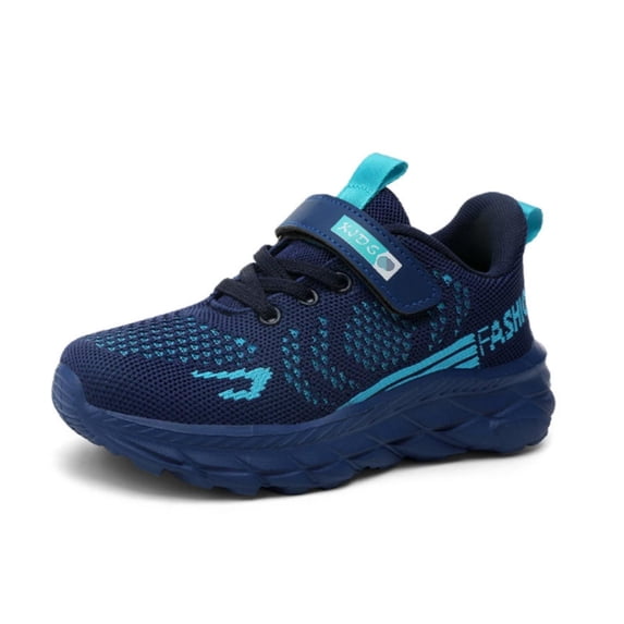 WAYUTE Boys Sneakers Child Kids Flexible Cushioned Mesh Lace Up Color Matching Comfortable Walking Shoes Casual Outdoor