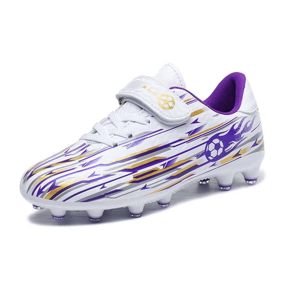 WAYUTE Boys Sneakers Dynamic Kids Football Shoes with Long Studs and Closure for Youth Training Athletic Shoes Casual Daily Wear