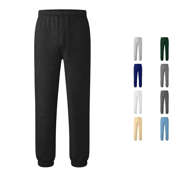 WAYUTE Boys Sweatpants Elastic Waist and Tie Leggings Solid Color Stretch Soft Workout Gym Pants for Kids Children Activewear Outdoor Casual,5-6 Y,Black