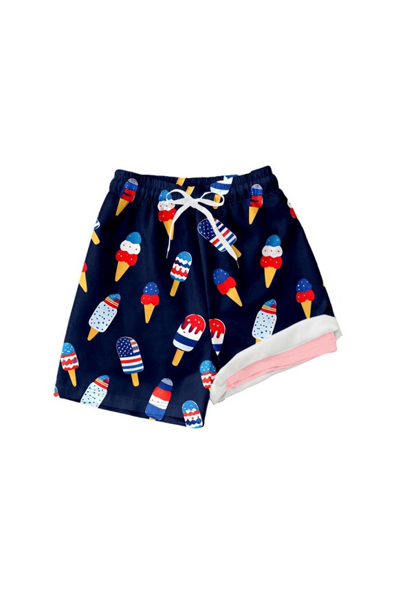 Boys Swim Trunks Cartoon Funny Print Quick Drying Shorts for Kids Youth Party Stretchy Fit Water Activities