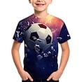 thumbnail image 1 of WAYUTE Boys Tshirts Youth Kids Short Sleeve Crew Neck Loose Funny Football Graphic Tee Top for Soccer Game Days Summer Casual, 1 of 3