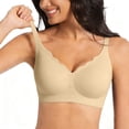 thumbnail image 1 of WAYUTE Bras for Women Seamless Jelly Strip Solid Color Light Support Lift Comfort Wireless Bra for Soft Push up T Shirt, 1 of 3